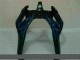 Noir avec Bleu Flamme 00-02 ZX6R Carénage Moto Noir avec Bleu Flamme 00-02 ZX6R Carénage Moto