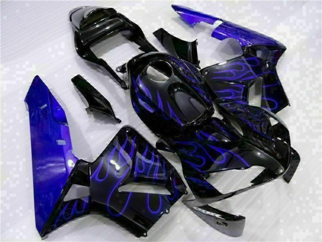 Noir avec Bleu Flamme 03-04 CBR600RR Carénage Moto Noir avec Bleu Flamme 03-04 CBR600RR Carénage Moto