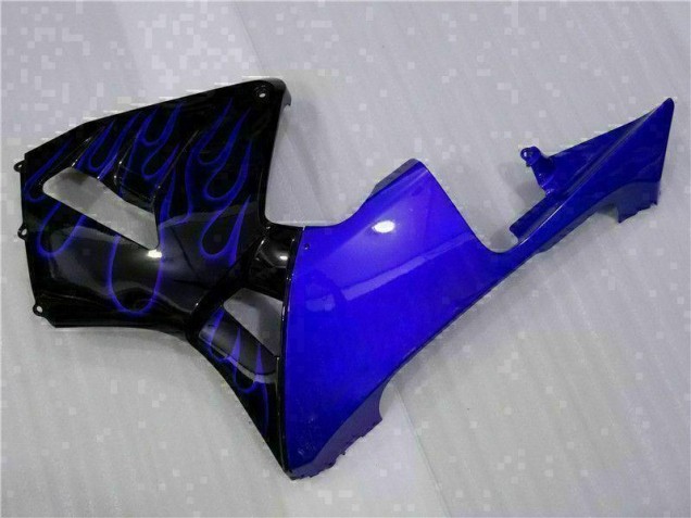 Noir avec Bleu Flamme 03-04 CBR600RR Carénage Moto Noir avec Bleu Flamme 03-04 CBR600RR Carénage Moto