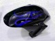 Noir avec Bleu Flamme 03-04 CBR600RR Carénage Moto Noir avec Bleu Flamme 03-04 CBR600RR Carénage Moto