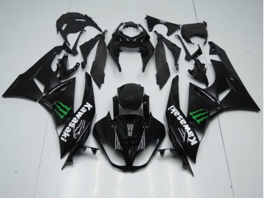 Noir avec Monster 09-12 ZX6R Carénage Moto