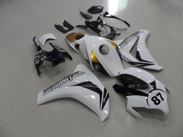 Noir et Blanc et Or 08-11 CBR1000RR Carénage Moto Noir et Blanc et Or 08-11 CBR1000RR Carénage Moto