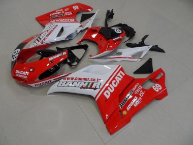 Orange Banner 69 07-14 Ducati 848 1098 1198 Carénage Moto