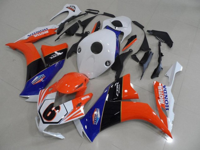 Orange Blanc TT Legend 12-16 CBR1000RR Carénage Moto Orange Blanc TT Legend 12-16 CBR1000RR Carénage Moto