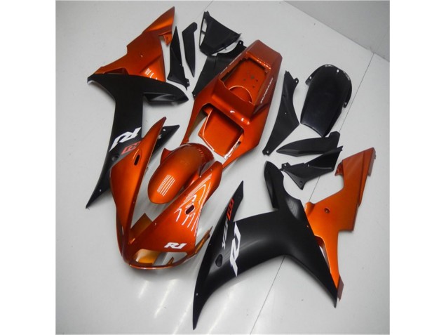 Orange Noir 02-03 YZF R1 Carénage Moto Orange Noir 02-03 YZF R1 Carénage Moto