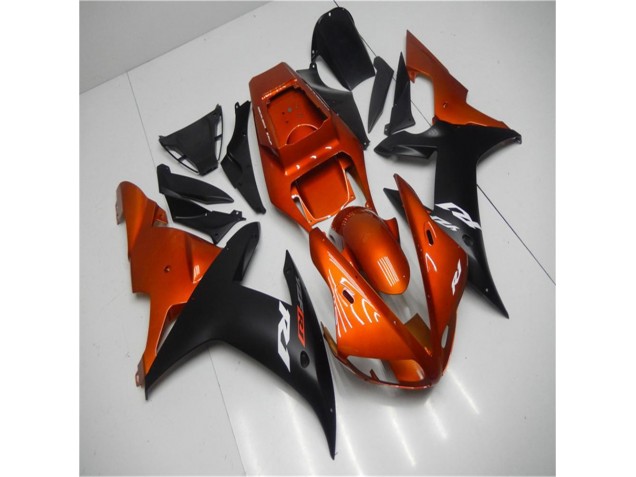 Orange Noir 02-03 YZF R1 Carénage Moto Orange Noir 02-03 YZF R1 Carénage Moto