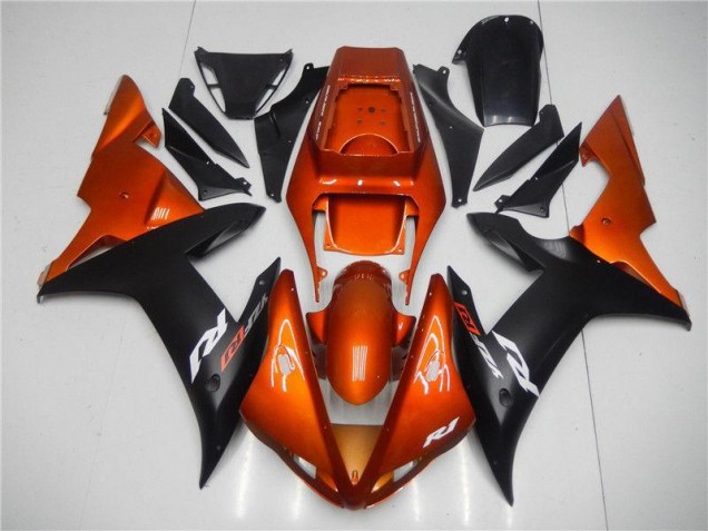 Orange Noir 02-03 YZF R1 Carénage Moto Orange Noir 02-03 YZF R1 Carénage Moto