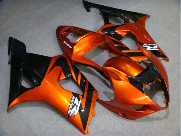 Orange Noir 03-04 GSXR 1000 Carénage Moto Orange Noir 03-04 GSXR 1000 Carénage Moto