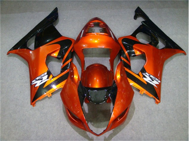 Orange Noir 03-04 GSXR 1000 Carénage Moto Orange Noir 03-04 GSXR 1000 Carénage Moto