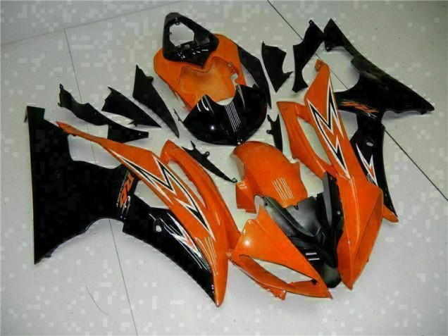 Orange Noir 08-16 YZF R6 Carénage Moto Orange Noir 08-16 YZF R6 Carénage Moto