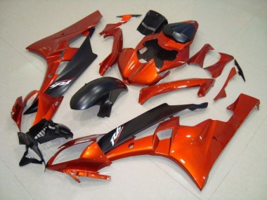 Orange Noir Mat 06-07 YZF R6 Carénages Moto