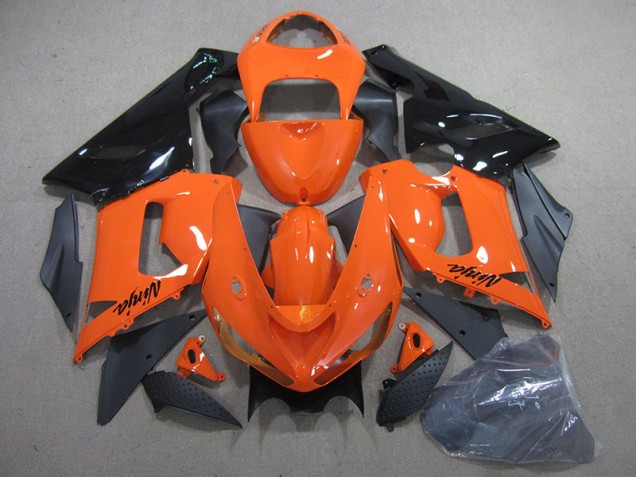 Orange Noir Ninja 05-06 ZX6R Carrosserie Moto Orange Noir Ninja 05-06 ZX6R Carrosserie Moto