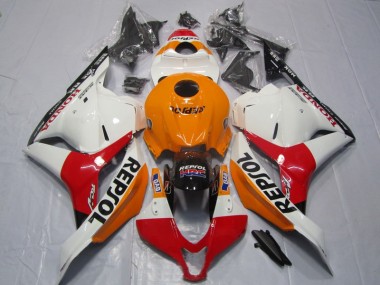 Orange Rouge Blanc Repsol 09-12 CBR600RR Carénage Moto