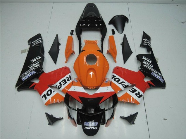 Orange Rouge Noir Repsol 03-04 CBR600RR Carénage Moto Orange Rouge Noir Repsol 03-04 CBR600RR Carénage Moto