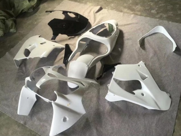 Pure Blanc Noir Brillant 00-01 ZX9R Carénage Moto Pure Blanc Noir Brillant 00-01 ZX9R Carénage Moto