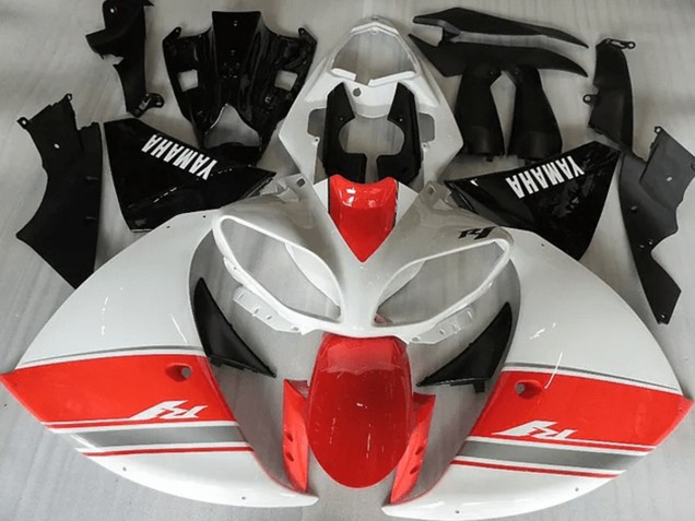 Racy Rouge Blanc Noir 12-14 YZF R1 Carénage Moto Racy Rouge Blanc Noir 12-14 YZF R1 Carénage Moto