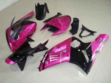 Rose Noir Monster 03-04 ZX6R Carénage Moto