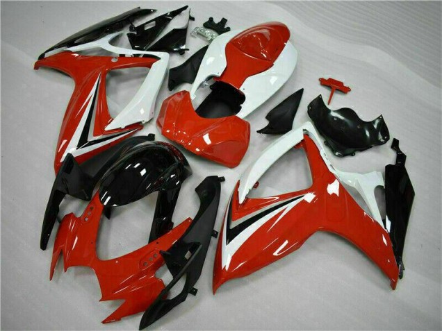 Rouge Blanc 06-07 GSXR 600/750 Carénages Moto Rouge Blanc 06-07 GSXR 600/750 Carénages Moto