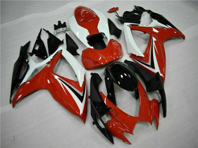 Rouge Blanc 06-07 GSXR 600/750 Carénages Moto Rouge Blanc 06-07 GSXR 600/750 Carénages Moto