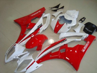 Rouge Blanc 06-07 YZF R6 Carénage Moto