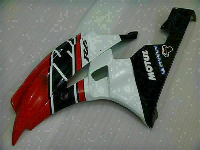 Rouge Blanc 06-07 YZF R6 Carénage Moto de Rechange Rouge Blanc 06-07 YZF R6 Carénage Moto de Rechange