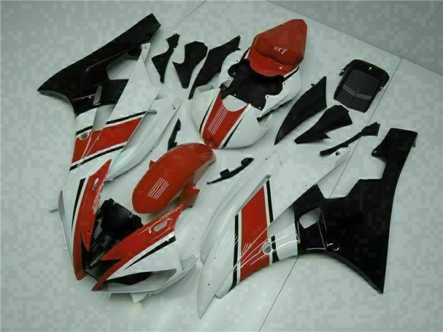 Rouge Blanc 06-07 YZF R6 Kit Carénages Motos Rouge Blanc 06-07 YZF R6 Kit Carénages Motos