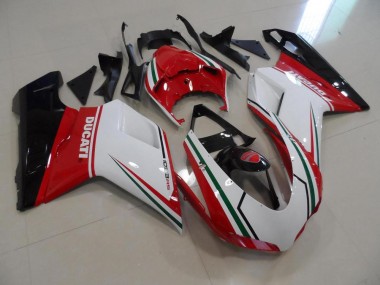 Rouge Blanc 07-14 Ducati 848 1098 1198 Carénages Moto