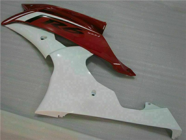 Rouge Blanc 08-16 YZF R6 Carénage Moto Rouge Blanc 08-16 YZF R6 Carénage Moto