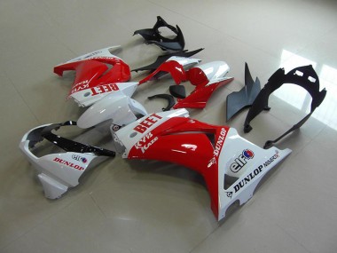 Rouge Blanc BEET 08-12 ZX250R Carénage Moto