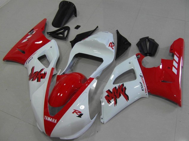 Rouge Blanc Courses 00-01 YZF R1 Carénage Moto Rouge Blanc Courses 00-01 YZF R1 Carénage Moto