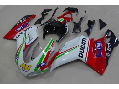 Rouge Blanc Jaune 46 07-14 Ducati 848 1098 1198 Carénage Moto