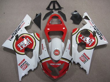 Rouge Blanc Lucky Strike Motul 04-05 GSXR 600 Carénage Moto