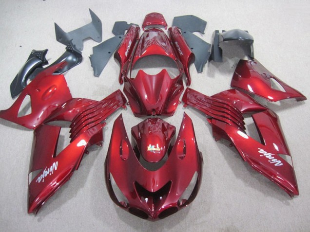 Rouge Blanc Ninja Décalque 06-11 ZX14R ZZR1400 Carénage Moto Rouge Blanc Ninja Décalque 06-11 ZX14R ZZR1400 Carénage Moto