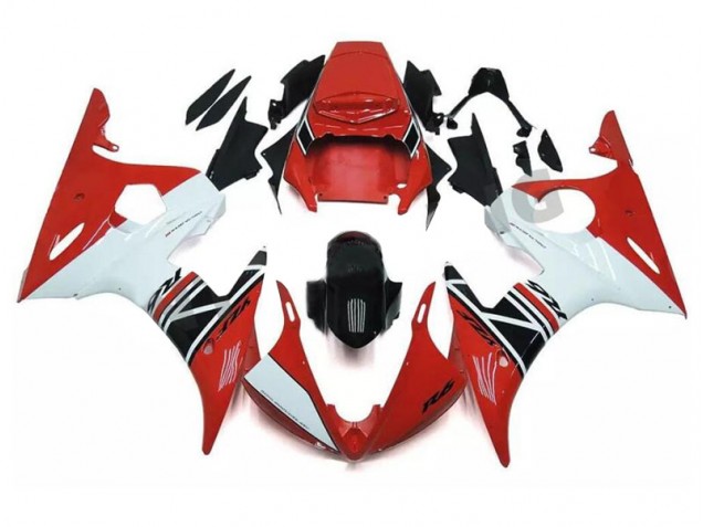 Rouge Blanc Noir 03-05 YZF R6 Carénage Moto