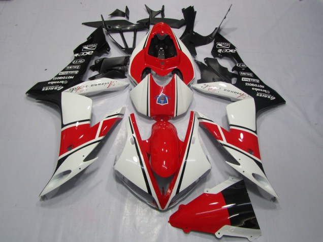 Rouge Blanc Noir 04-06 YZF R1 Carénage Moto