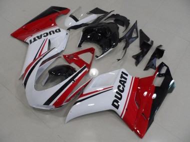 Rouge Blanc Noir 07-14 Ducati 848 1098 1198 Carénage Moto