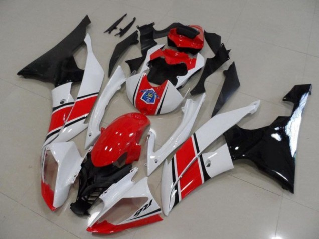 Rouge Blanc Noir 08-16 YZF R6 Kit Carénages Motos Complet Rouge Blanc Noir 08-16 YZF R6 Kit Carénages Motos Complet