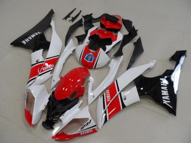 Rouge Blanc Noir 08-16 YZF R6 Kit Carénages Motos Rouge Blanc Noir 08-16 YZF R6 Kit Carénages Motos