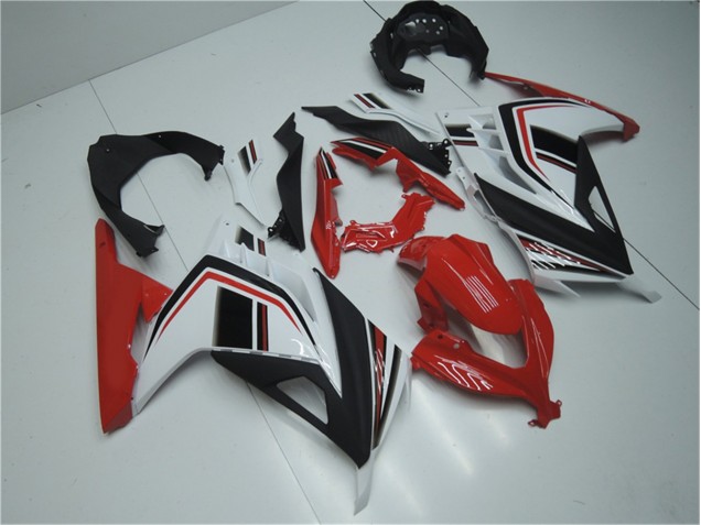 Rouge Blanc Noir 13-16 EX300 Carénage Moto Rouge Blanc Noir 13-16 EX300 Carénage Moto