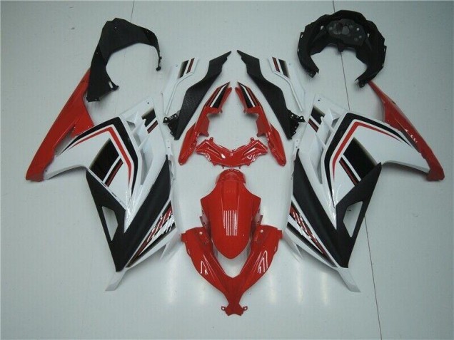 Rouge Blanc Noir 13-16 EX300 Carénage Moto Rouge Blanc Noir 13-16 EX300 Carénage Moto