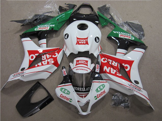 Rouge Blanc San Carlo 07-08 CBR600RR Carénage Moto Rouge Blanc San Carlo 07-08 CBR600RR Carénage Moto