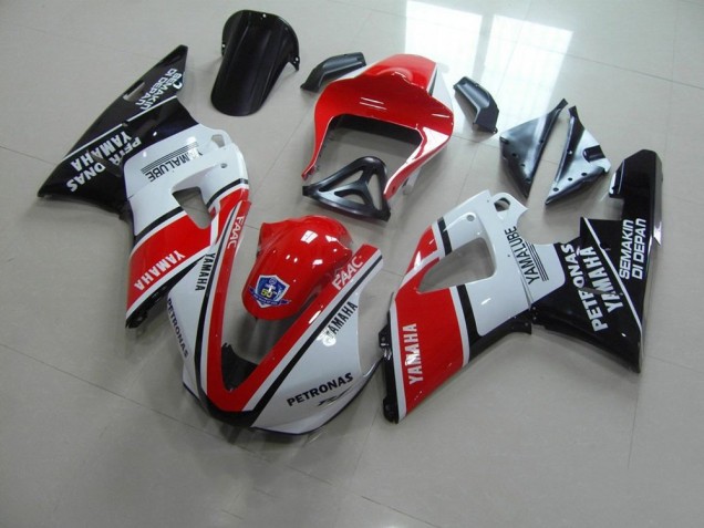 Rouge Blanc Yamalube Courses 00-01 YZF R1 Carénage Moto Rouge Blanc Yamalube Courses 00-01 YZF R1 Carénage Moto