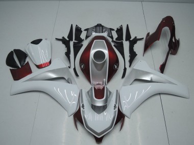Rouge Blanc et Argent 08-11 CBR1000RR Carénage Moto