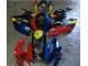 Rouge Bleu 06-07 GSXR 600/750 Carénage Moto