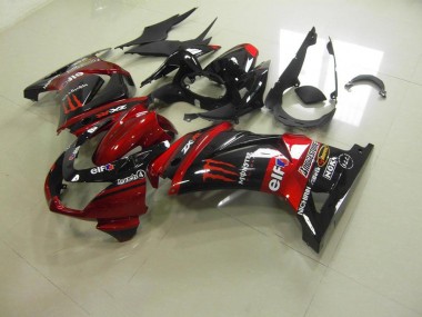 Rouge Bonbon Monster 08-12 ZX250R Carénage Moto