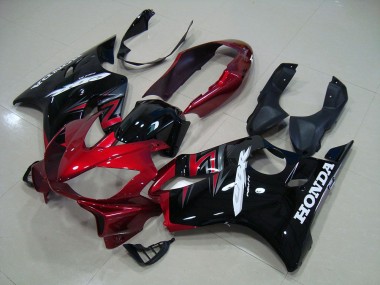 Rouge Bonbon Noir 04-07 CBR600 F4i Carénage Moto