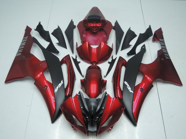 Rouge Bonbon et Noir 08-16 YZF R6 Carénage Moto Rouge Bonbon et Noir 08-16 YZF R6 Carénage Moto