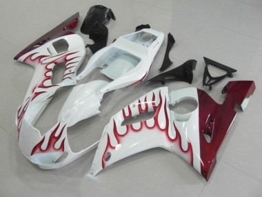 Rouge Flamme 98-02 YZF R6 Carénage Moto