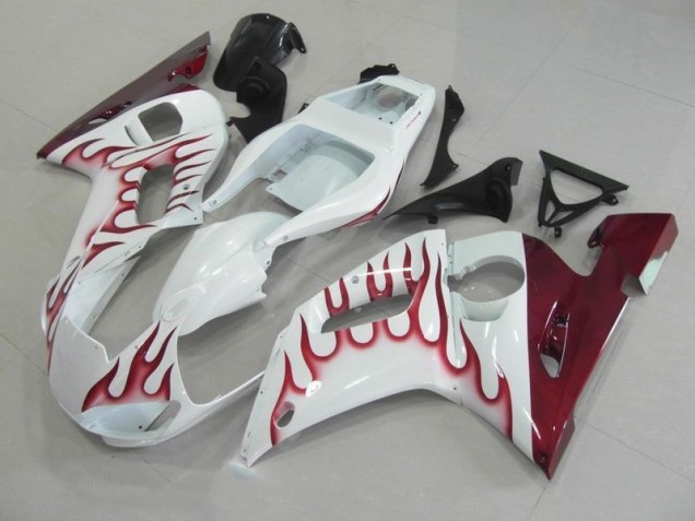 Rouge Flamme 98-02 YZF R6 Carénage Moto