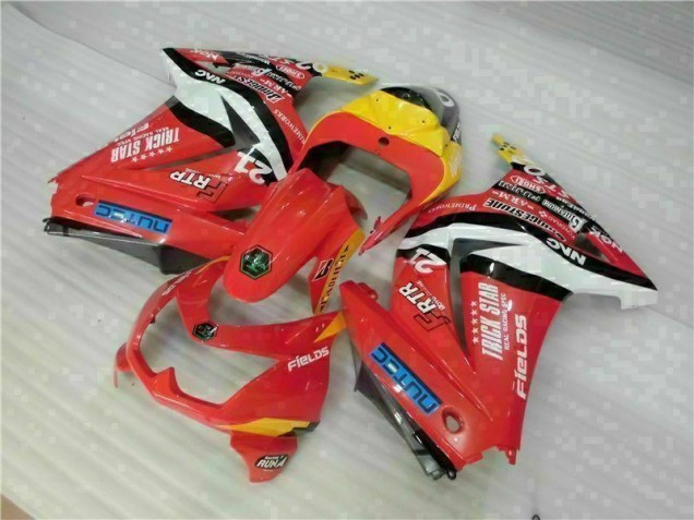 Rouge Jaune 08-12 EX250 Carénage Moto Rouge Jaune 08-12 EX250 Carénage Moto